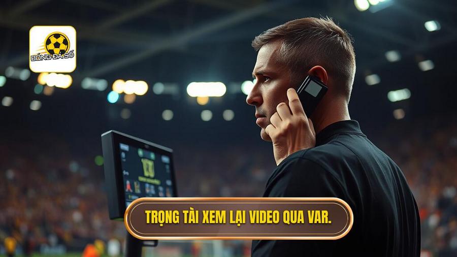Trọng tài xem màn hình VAR bao lâu? Phân tích chi tiết về quy trình công nghệ trong bóng đá 2 Trọng tài xem lại video qua VAR.